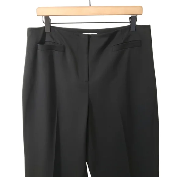 Talbots Womens Stretch Black Flat Front Career Trouser Dress Pants Sz 14 - Picture 2 of 12